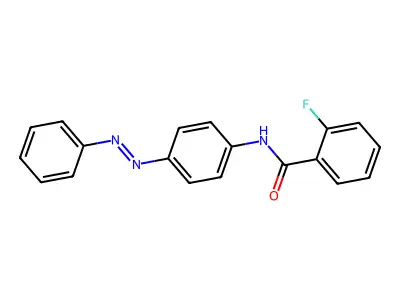Benzamide, 2-fluoro-N-[4-(2-phenyldiazenyl)phenyl]- structure