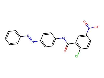 2-chloro-5-nitro-N-{4-[(E)-phenyldiazenyl]phenyl}benzamide structure