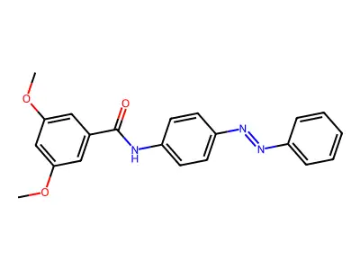 Benzamide, 3,5-dimethoxy-N-[4-(2-phenyldiazenyl)phenyl]- structure