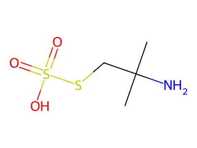 Propanethiol, 2-amino-2-methyl-, hydrogen sulfate (ester) structure