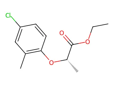 Ethyl (1)-2-(4-chloro-2-methylphenoxy)propionate structure