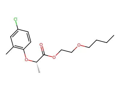 2-Butoxyethyl (1)-2-(4-chloro-2-methylphenoxy)propionate structure
