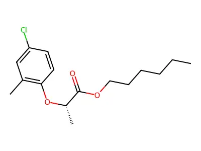 Hexyl (1)-2-(4-chloro-2-methylphenoxy)propionate structure