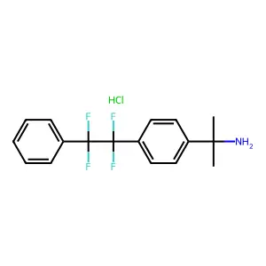 2-(4-(1,1,2,2-Tetrafluoro-2-phenylethyl)phenyl)propan-2-amine hydrochloride structure