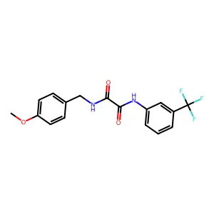 N-[(4-methoxyphenyl)methyl]-N'-[3-(trifluoromethyl)phenyl]oxamide structure