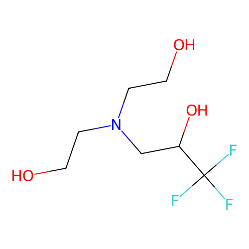 3-[Bis(2-hydroxyethyl)amino]-1,1,1-trifluoropropan-2-ol structure