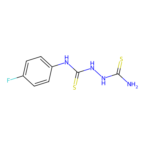 N-(4-fluorophenyl)-1,2-hydrazinedicarbothioamide structure