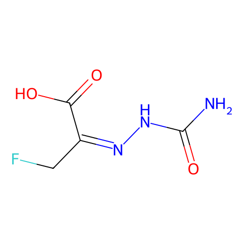 (2E)-2-(carbamoylhydrazinylidene)-3-fluoropropanoic acid structure