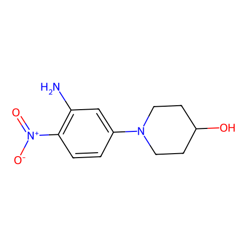 4-Piperidinol, 1-(3-amino-4-nitrophenyl)- structure