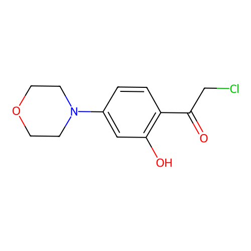 2-Chloro-1-(2-hydroxy4-morpholin-4-yl phenyl)-ethanone structure