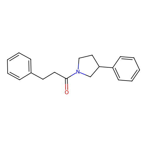 3-Phenyl-1-(3-phenylpyrrolidin-1-yl)propan-1-one structure