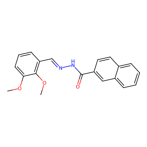 N-[(2,3-dimethoxyphenyl)methylideneamino]naphthalene-2-carboxamide structure
