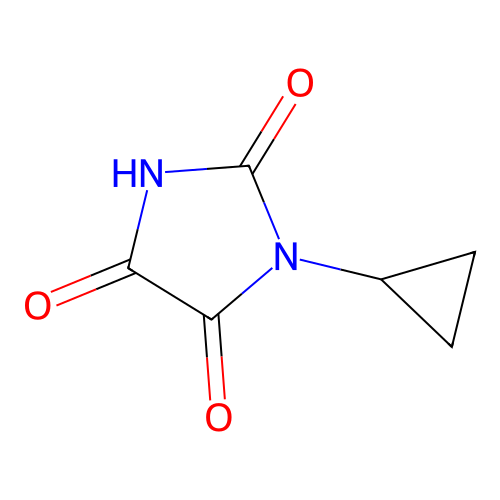 1-Cyclopropylimidazolidine-2,4,5-trione structure