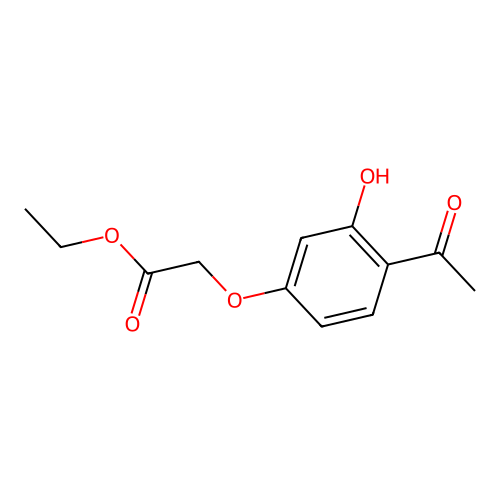 Ethyl 2-(4-acetyl-3-hydroxyphenoxy)acetate structure