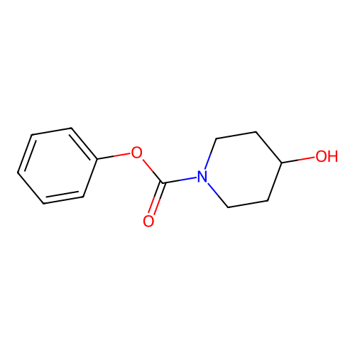 1-Piperidinecarboxylic acid, 4-hydroxy-, phenyl ester structure