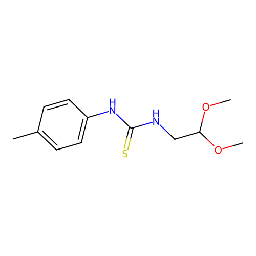 N-(2,2-dimethoxyethyl)-N'-(4-methylphenyl)thiourea structure