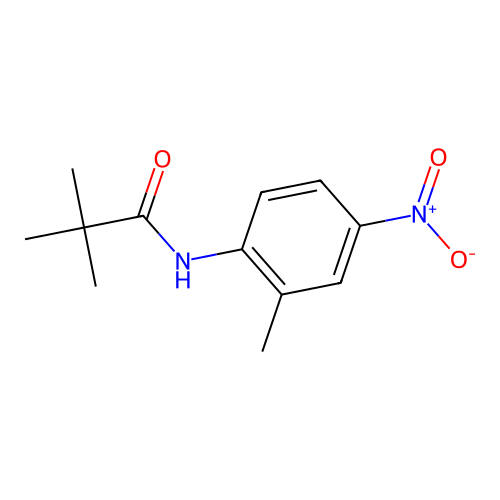 2,2-dimethyl-N-(2-methyl-4-nitrophenyl)propanamide structure