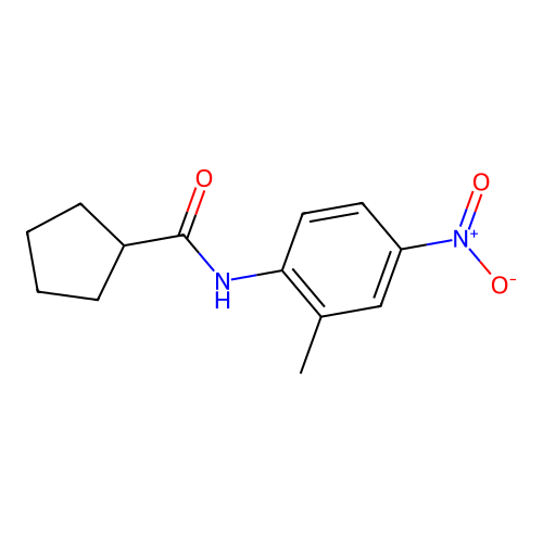 N-(2-methyl-4-nitrophenyl)cyclopentanecarboxamide structure