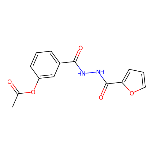 3-{[2-(Furan-2-ylcarbonyl)hydrazinyl]carbonyl}phenyl acetate structure