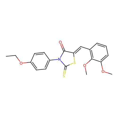 (Z)-5-(2,3-dimethoxybenzylidene)-3-(4-ethoxyphenyl)-2-thioxothiazolidin-4-one structure