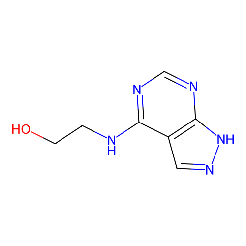 2-(1H-pyrazolo[3,4-d]pyrimidin-4-ylamino)ethanol structure