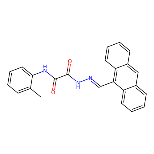 2-(2-(9-Anthrylmethylene)hydrazino)-N-(2-methylphenyl)-2-oxoacetamide structure