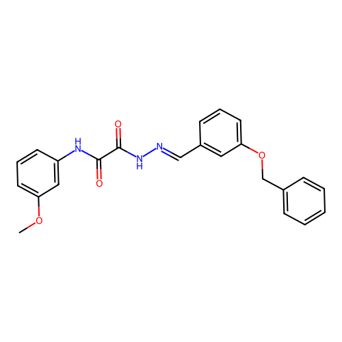 2-(2-(3-(Benzyloxy)benzylidene)hydrazino)-N-(3-methoxyphenyl)-2-oxoacetamide structure