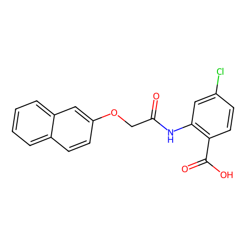 4-chloro-2-[(2-naphthalen-2-yloxyacetyl)amino]benzoic Acid structure
