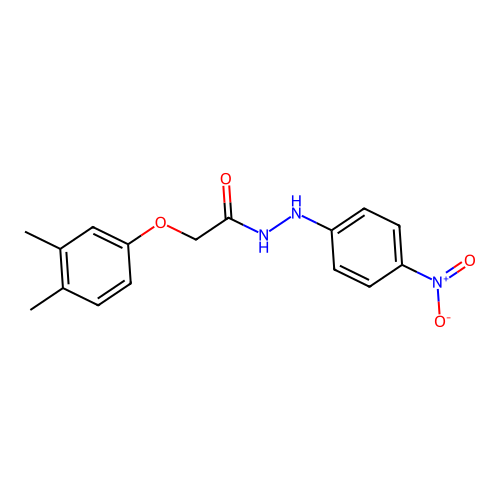 2-(3,4-dimethylphenoxy)-N'-(4-nitrophenyl)acetohydrazide structure