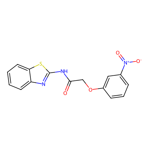 N-(1,3-benzothiazol-2-yl)-2-(3-nitrophenoxy)acetamide structure