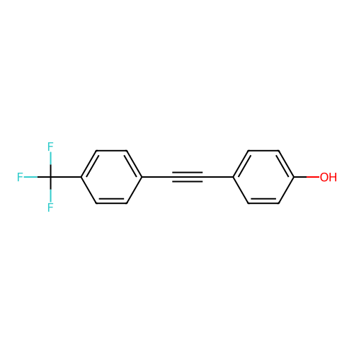 Phenol, 4-[[4-(trifluoromethyl)phenyl]ethynyl]- structure
