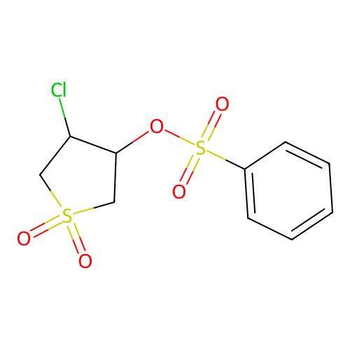 4-Chloro-1-hydroxy-1-oxothiolan-3-yl benzenesulfonate structure