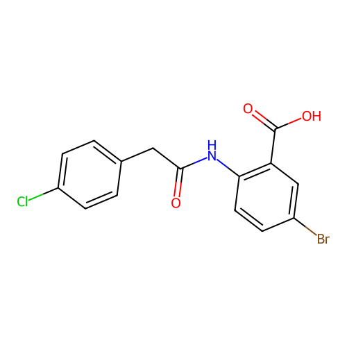 5-Bromo-2-{[(4-chlorophenyl)acetyl]amino}benzoic acid structure