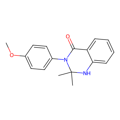 3-(4-methoxyphenyl)-2,2-dimethyl-1H-quinazolin-4-one structure