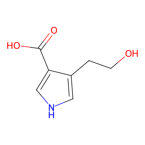 4-(2-hydroxyethyl)-1H-pyrrole-3-carboxylic acid structure