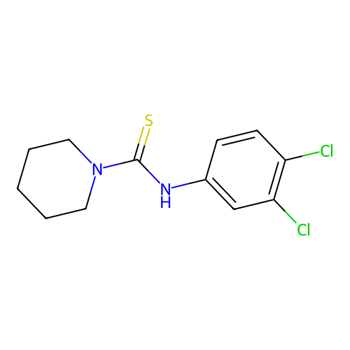 N-(3,4-dichlorophenyl)-1-piperidinecarbothioamide structure