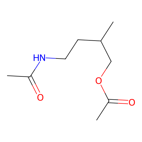 4-Acetamido-2-methylbutyl acetate structure