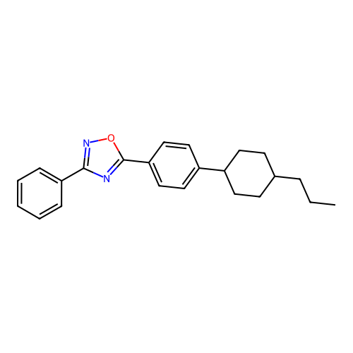 3-Phenyl-5-[4-(4-propylcyclohexyl)phenyl]-1,2,4-oxadiazole structure