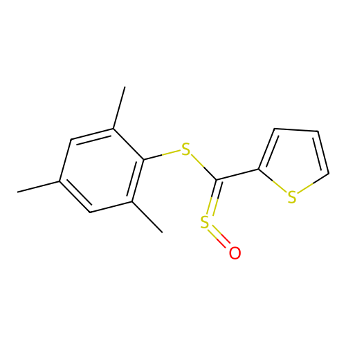 2-[(Mesitylsulfanyl)(sulfinyl)methyl]thiophene structure