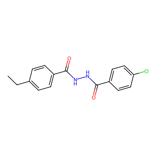 4-chloro-N'-[(4-ethylphenyl)carbonyl]benzohydrazide structure