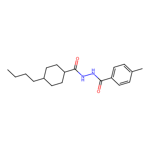 N'-[(4-butylcyclohexyl)carbonyl]-4-methylbenzohydrazide structure