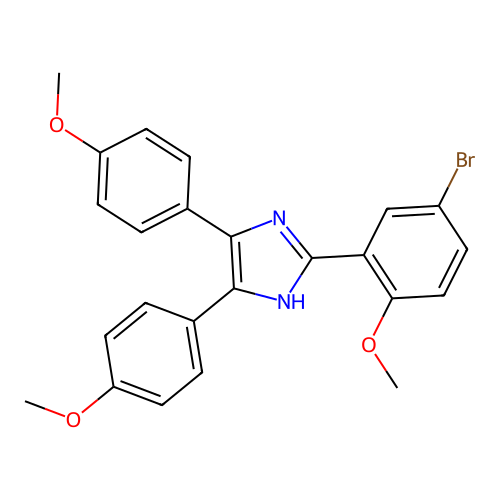 2-(5-bromo-2-methoxyphenyl)-4,5-bis(4-methoxyphenyl)-1H-imidazole structure
