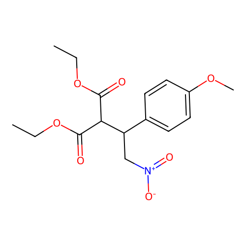 Diethyl [1-(4-methoxyphenyl)-2-nitroethyl]malonate structure