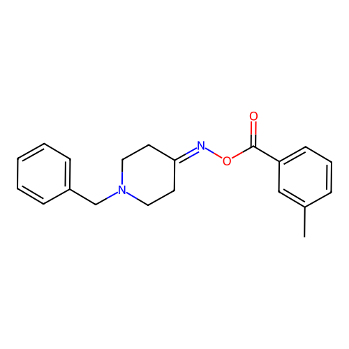 1-benzylpiperidin-4-one O-(3-methylbenzoyl)oxime structure