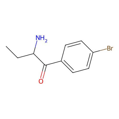 2-Amino-1-(4-bromophenyl)-1-butanone hydrochloride structure