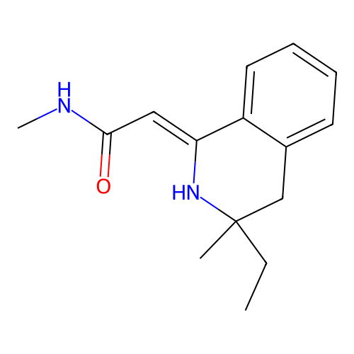 2-(3-ethyl-3-methyl-3,4-dihydroisoquinolin-1(2H)-ylidene)-N-methylacetamide structure