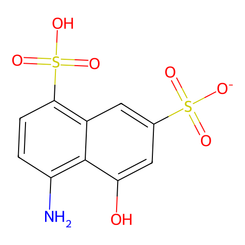 5-Amino-4-hydroxy-8-sulfonaphthalene-2-sulfonate structure