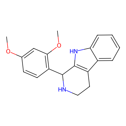 1-(2,4-dimethoxyphenyl)-2,3,4,9-tetrahydro-1H-pyrido[3,4-b]indole structure