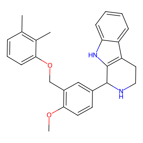 1-(3-((2,3-dimethylphenoxy)methyl)-4-methoxyphenyl)-2,3,4,9-tetrahydro-1H-pyrido[3,4-b]indole structure