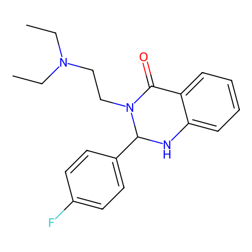 3-(2-Diethylaminoethyl)-2-(4-fluorophenyl)-1,2-dihydroquinazolin-4-one structure
